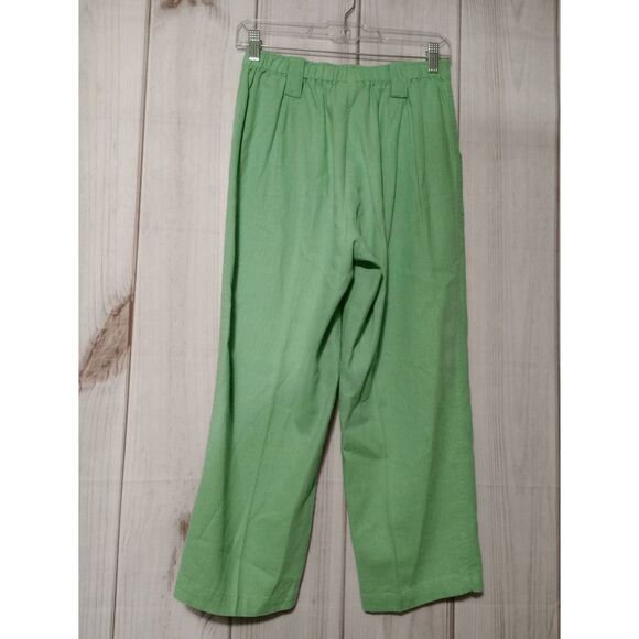 Sutter Hill Pants Ladies Medium‎ Green Linen Blend - Picture 2 of 6
